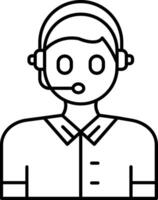 Call center operator icon vector