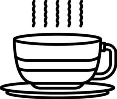 A cup of coffee with steam coming out of it vector