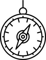 A black and white drawing of a compass vector