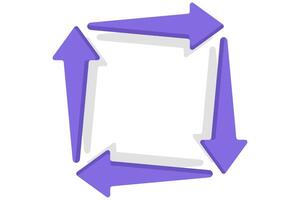 concept of rotate, refresh, repeat, undo, automate, reload and restore icon. illustration of two rotating arrow symbols. symbol or icon. minimalist style design. vector