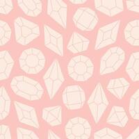 Seamless pattern with crystals, diamonds, gemstones. Texture for banners, wallpapers, textiles, wrapping paper vector
