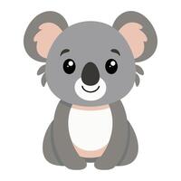 cute koala animal flat style isolated on white vector