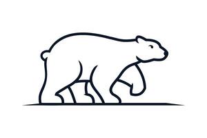 A bear is standing on a white background vector