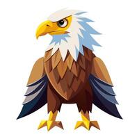 eagle bird flat style isolated on white vector