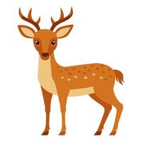 deer animal flat style isolated on white background. illustration vector