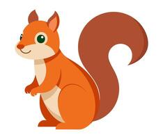 squirrel animal flat style isolated on white background. illustration vector