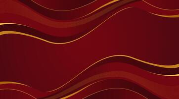 Abstract Luxury Red and Gold Waves Background. Elegant Gold Lines Background. For Luxury Banner Background vector