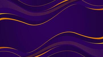 abstract purple and gold waves background vector