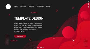 Red gradient wave fluid background. Creative banner design template vector