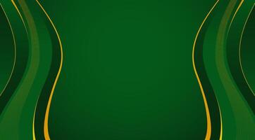 Abstract Luxury Green and Gold Waves Background. For Luxury Banner Background vector