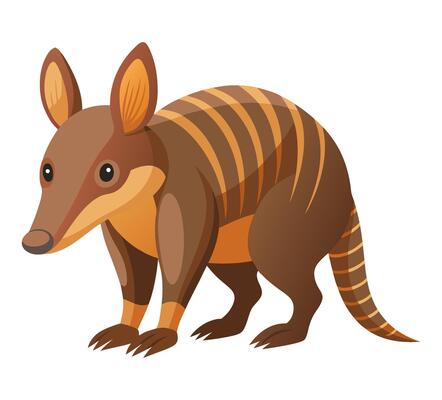 aardvark animal flat style isolated on white background. illustration