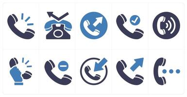A set of 10 mix icons as calling, contact, call forward vector