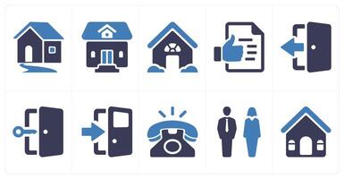 A set of 10 mix icons as home, residential property, house vector