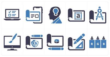 A set of 10 web marketing icons as user details, creativity, style vector
