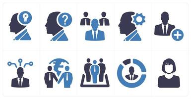 A set of 10 web marketing icons as creativity, help, manager vector