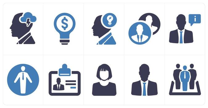 A set of 10 web marketing icons as brainstorming, business idea, creativity vector