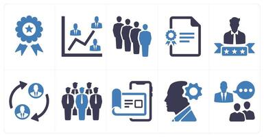 A set of 10 web marketing icons as badge, organization structure, group vector