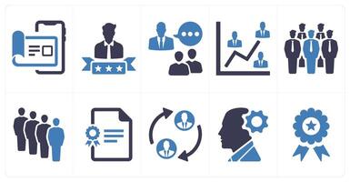 A set of 10 web marketing icons as user details, best employee, communication vector