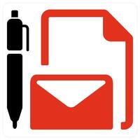 write document and copywirte icon concept vector