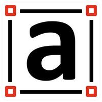 font and designing icon concept vector