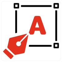 text tool and text box icon concept vector