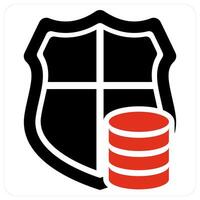 Server Security and secure server icon concept vector