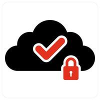 Cloud Security and cloud icon concept vector