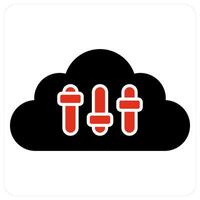 Cloud Setting and setup icon concept vector