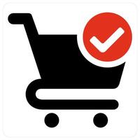 Verified Cart and cart icon concept vector
