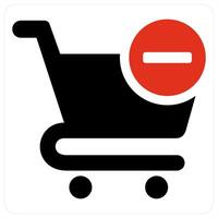Remove From Cart and remove icon concept vector