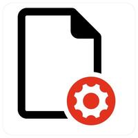 File Setting and file icon concept vector