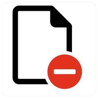 Remove File and remove icon concept vector