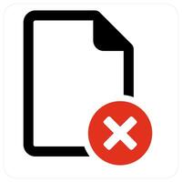 Delete File and content icon concept vector