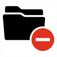 Remove Folder and delete icon concept vector
