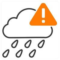 Weather Alert and rain icon concept vector