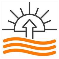 Sunrisea and light icon concept vector