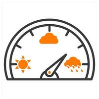 Barometer and clicmate icon concept vector