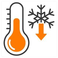 Low Temperature and cold icon concept vector