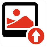 Upload Image and photo icon concept vector