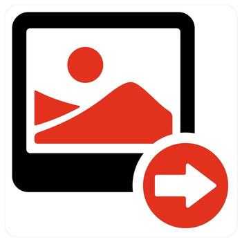 Send Image and send icon concept vector