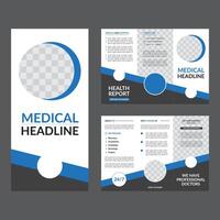 Elegant Medical Or Health Tri-Fold Brochure Template vector