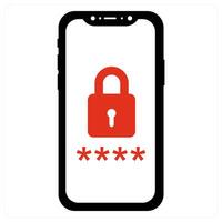 Mobile Security and lock icon concept vector