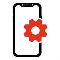 Mobile Setting and mobile icon concept vector