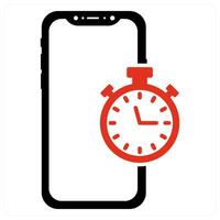 Mobile Watch and time icon concept vector