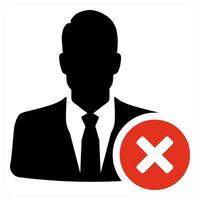 Delete Profile and remove icon concept vector