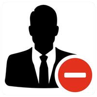 Remove Profile and delete icon concept vector
