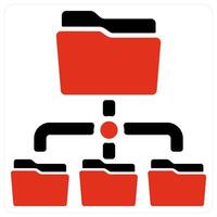 Subfolder and Folder icon concept vector