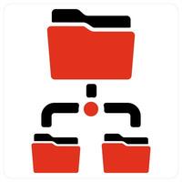 Subfolder and Folder icon concept vector