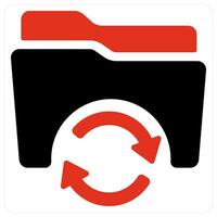 Folder Sync and Folder icon concept vector