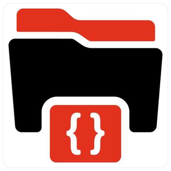 Folder Code and Folder icon concept vector